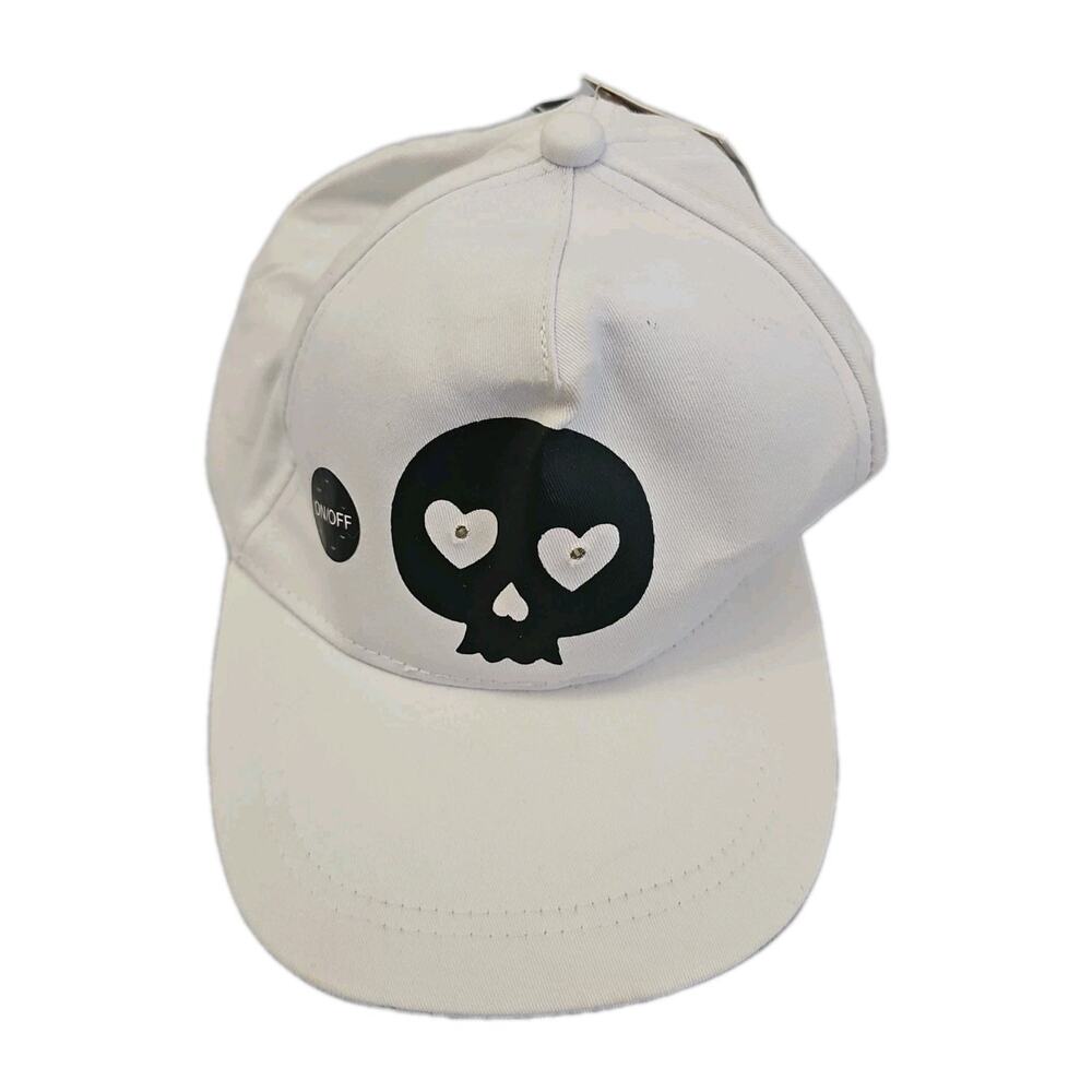 Celebrate It Ghost Skull Hat White Adults Adjustable Unisex Hat Cap Lights Up